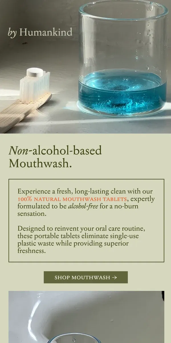 Email from by Humankind. Revolutionize your oral care.