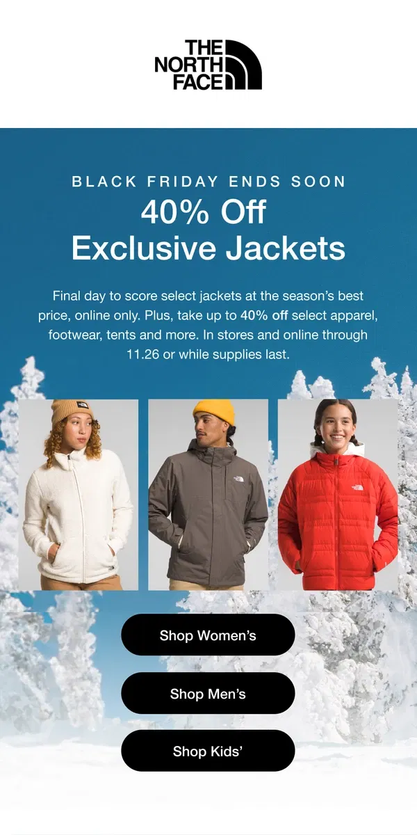 Email from The North Face. XPLR Pass just got more iconic: New styles added.