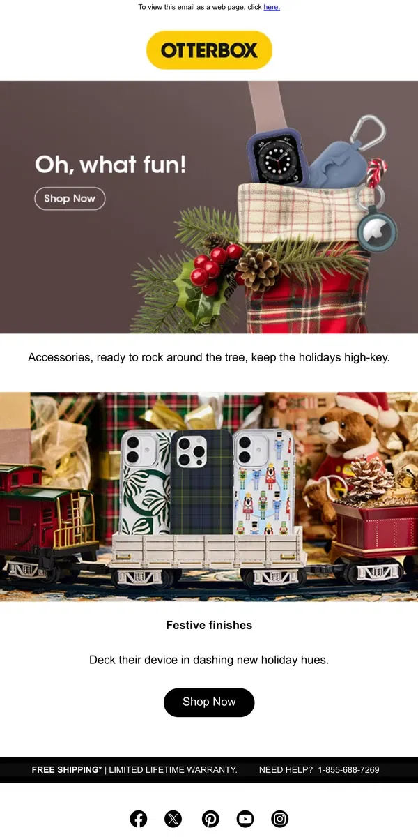 Email from OtterBox. Yule ready? 🎁