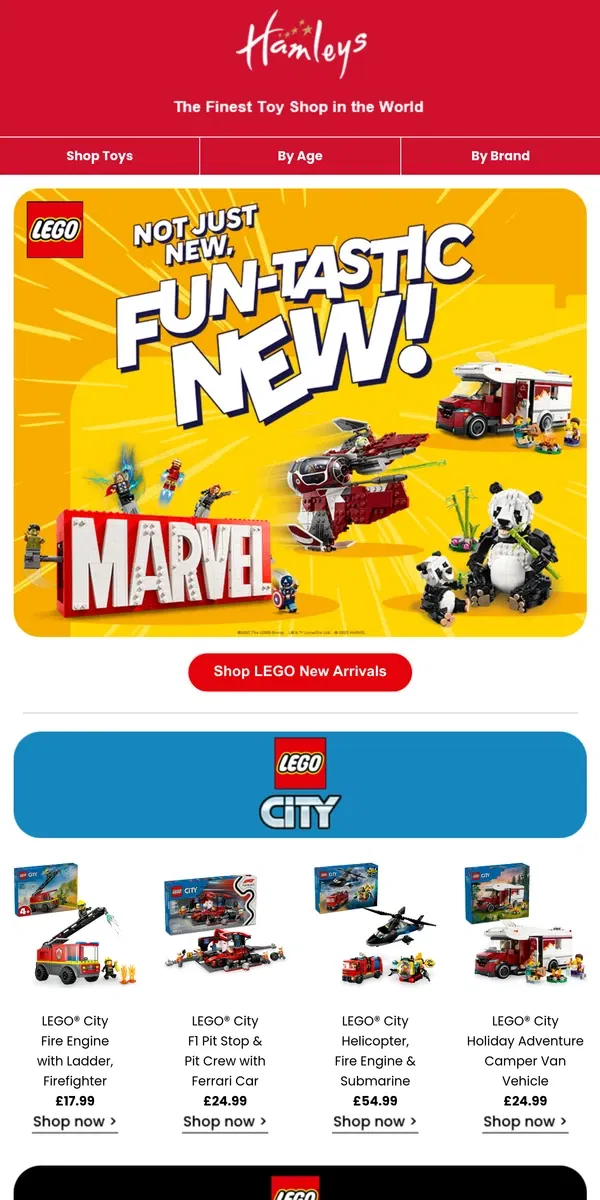 Email from Hamleys. New Year, New LEGO!