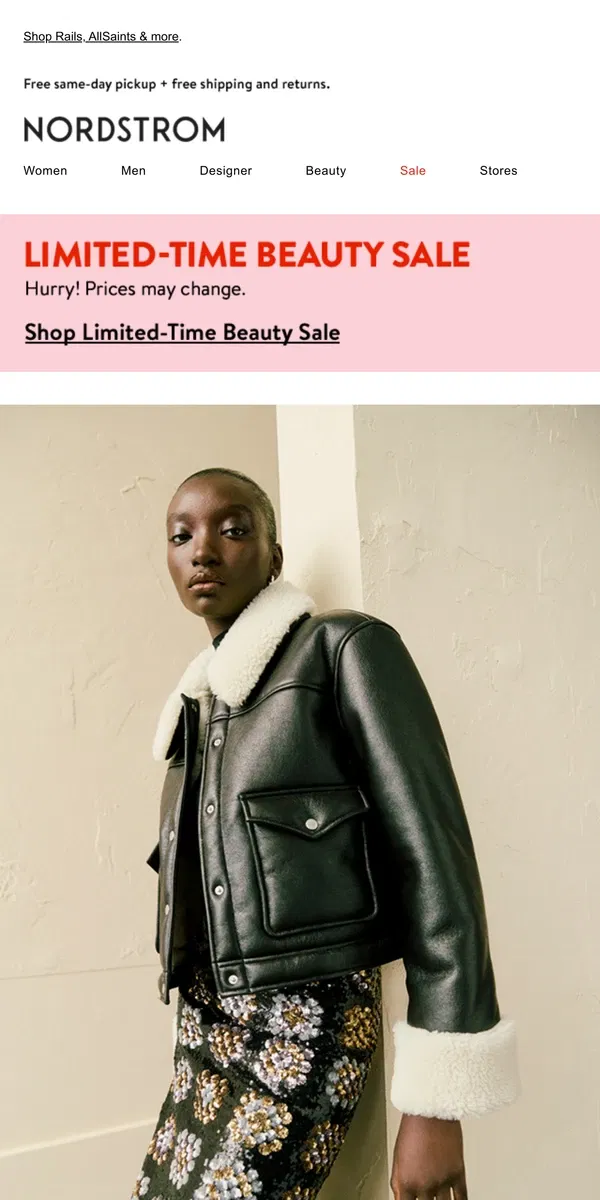 Email from Nordstrom. Seriously cozy coats