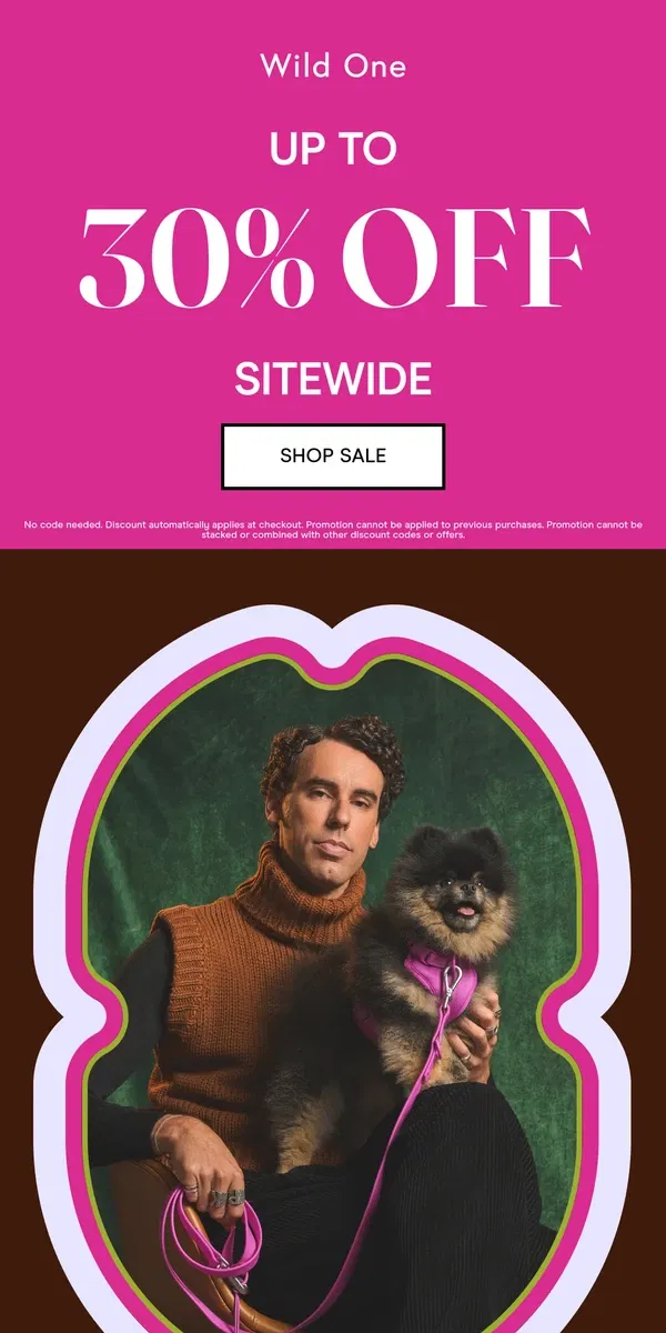 Email from Wild One. Up To 30% Off Is On!