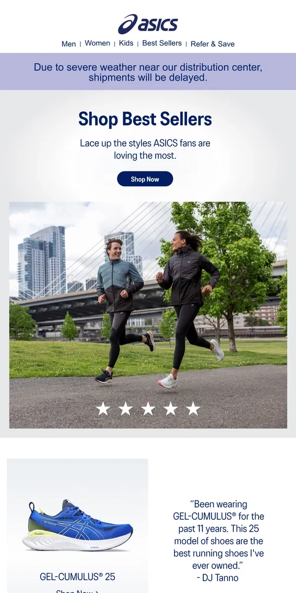 Email from ASICS. Explore our bestselling styles 🔥