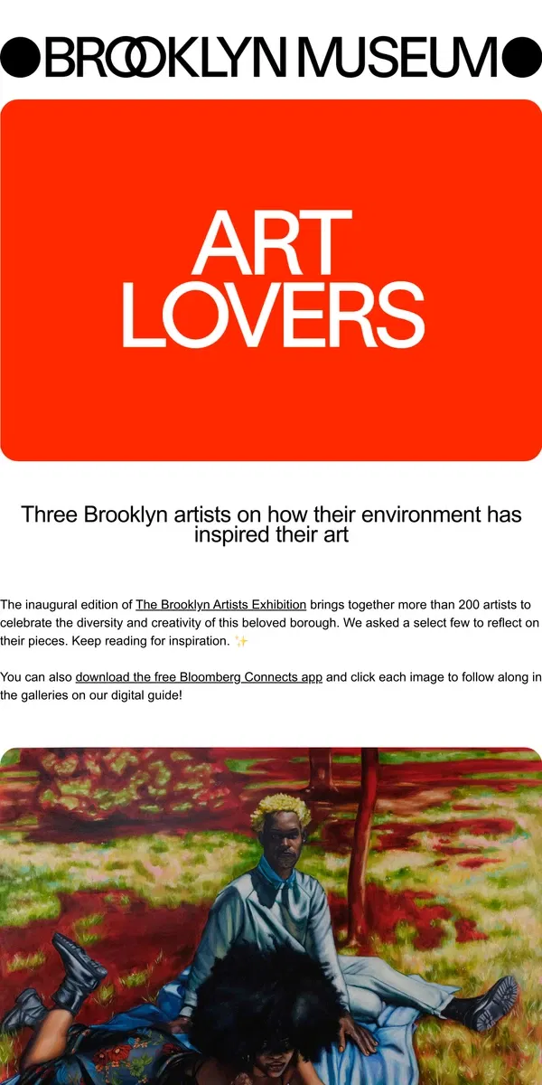 Email from Brooklyn Museum. Three artists on how Brooklyn shapes their art