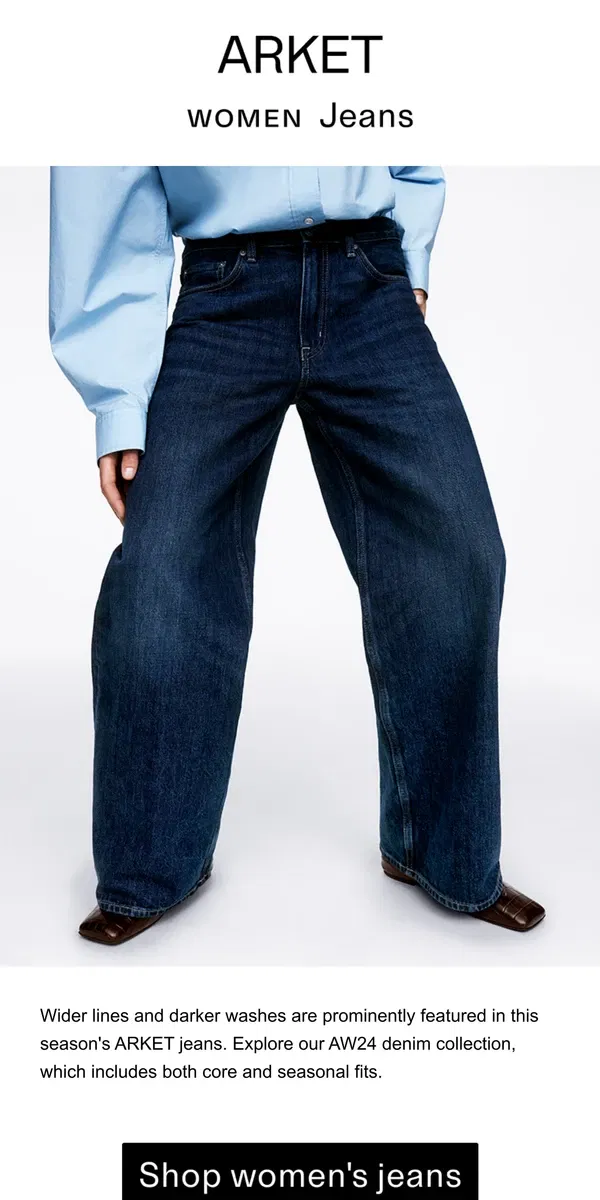 Email from ARKET. The jeans of the season