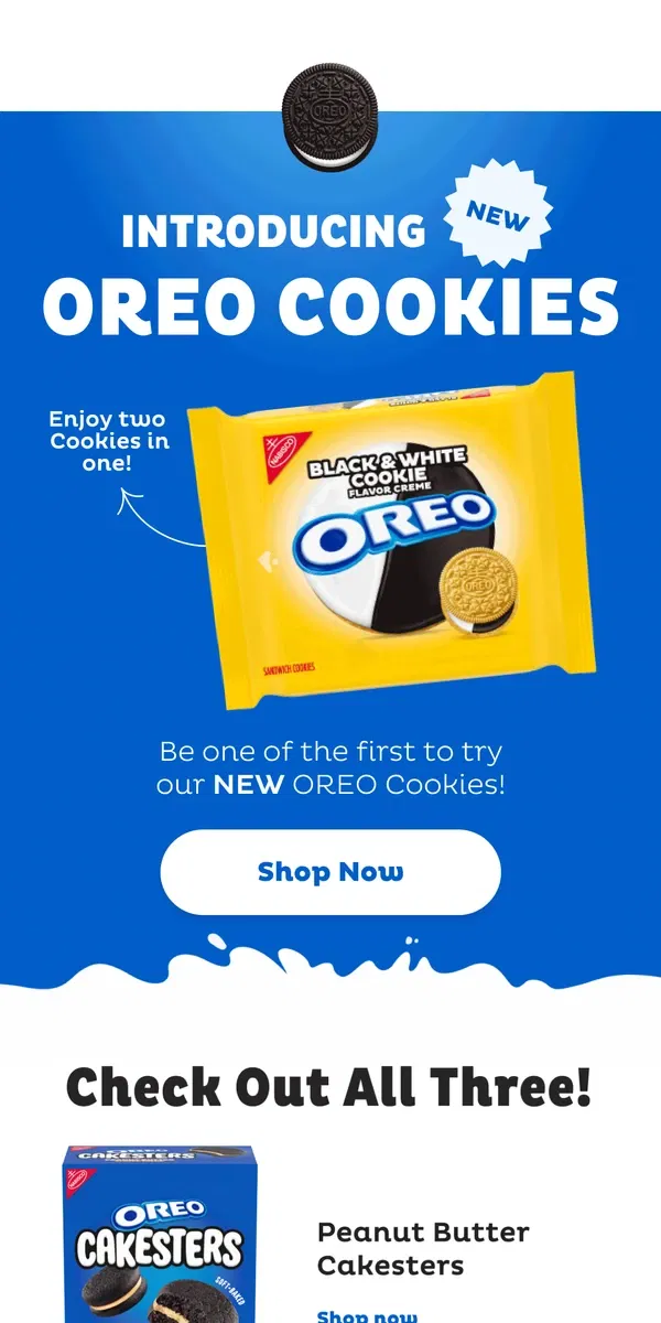 Email from OREO. 🎉 Introducing: NEW OREO Cookies 🎉