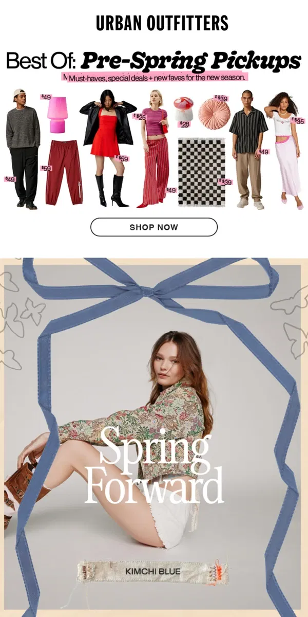 Email from Urban Outfitters. spring 🌱🌼 skirts