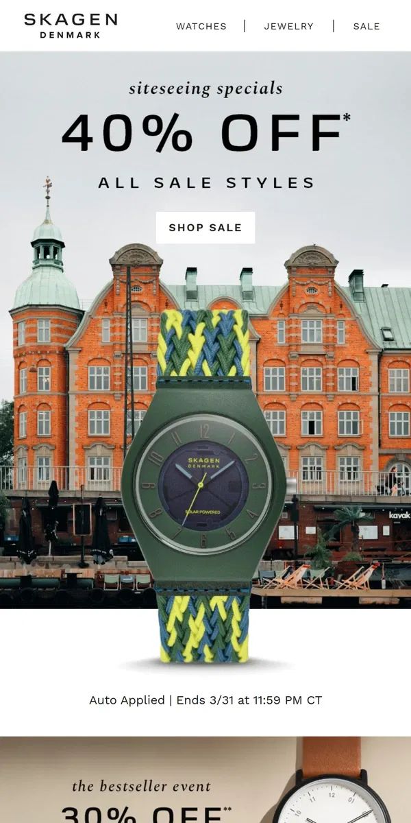 Email from Skagen. this sale is too good.