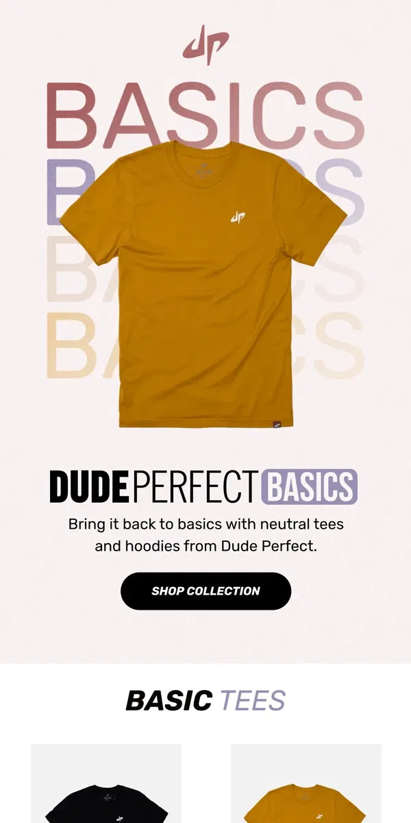 Email from Dude Perfect. Timeless and classic – Dude Perfect style!