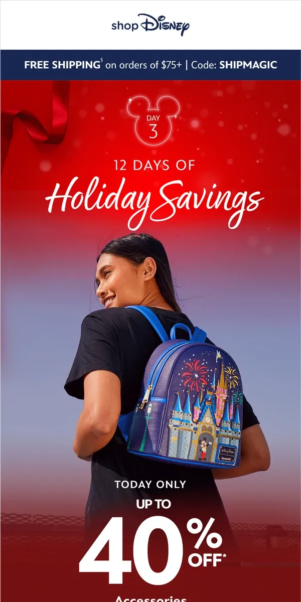 Email from shopDisney. Save Up to 40% on Accessories 👜