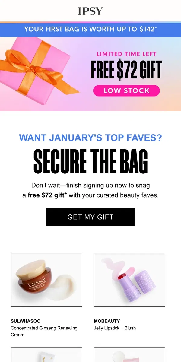 Email from BoxyCharm by IPSY. Based on your Beauty Quiz answers…