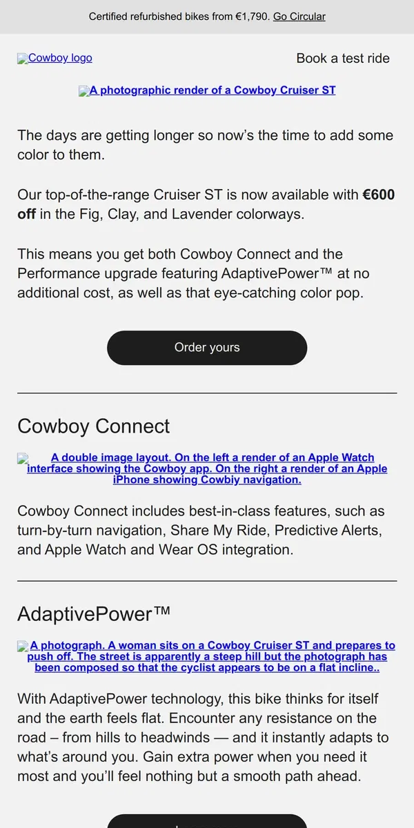 Email from Cowboy. Perfect Weather for a Colorful Ride