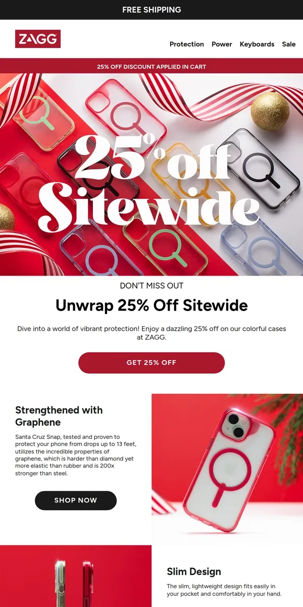 Email from ZAGG. 🍬 Indulge in 25% Off Candy-Colored Cases at ZAGG! 🍭