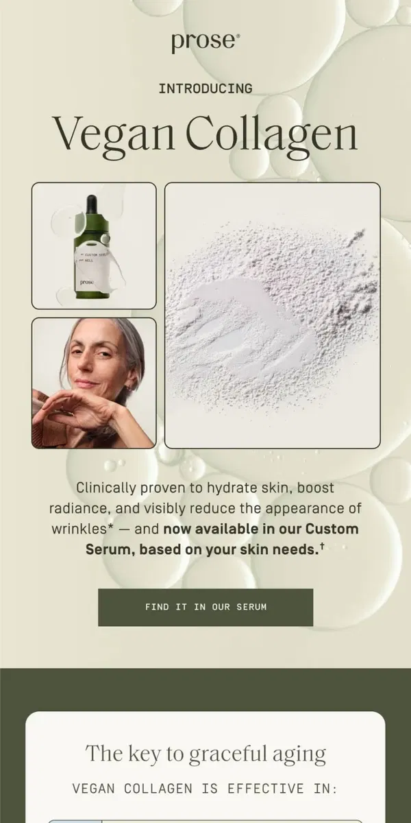 Email from Prose. ✨NEW✨ Vegan Collagen