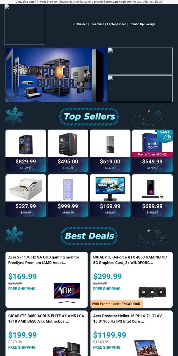 Email from Newegg. 💪 $549.99! Intel Core i9-14900K Processor 🔥