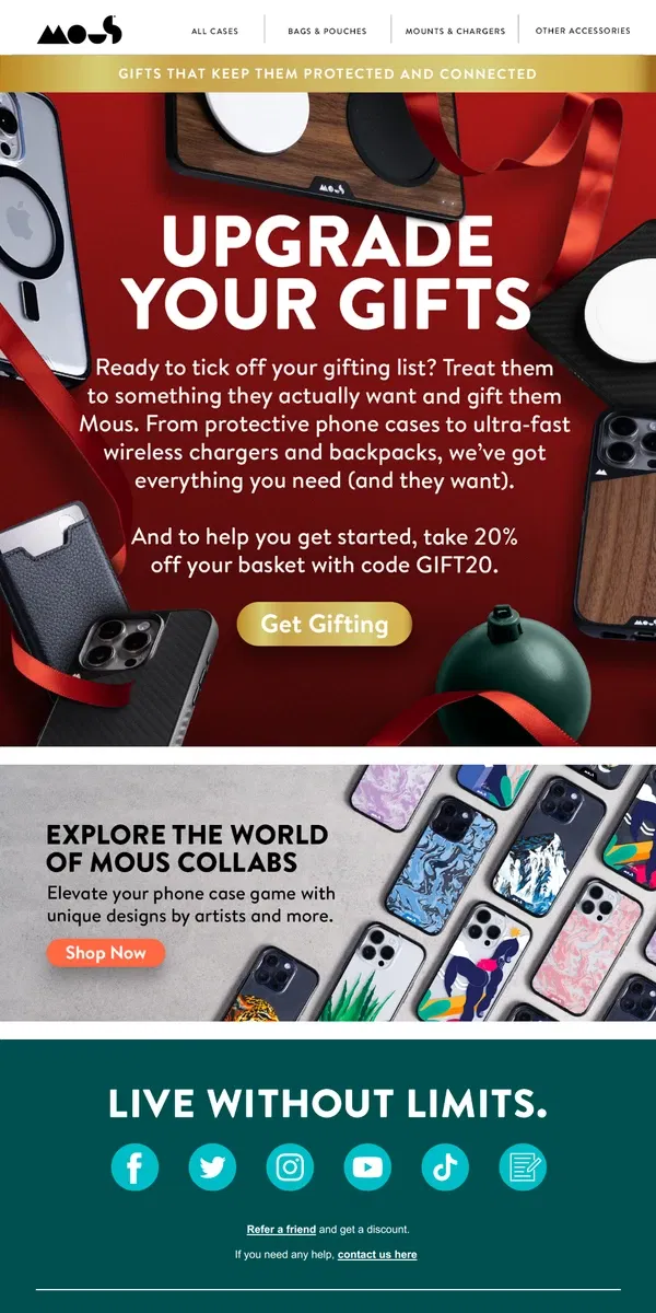 Email from Mous. Get ready for gifting season!