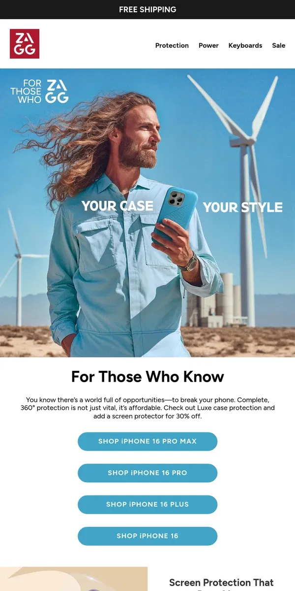 Email from ZAGG. Save 30% on 360-Degree Protection for Your Phone