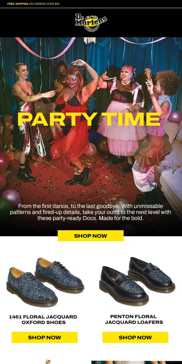 Email from Dr. Martens. Turn heads this holiday