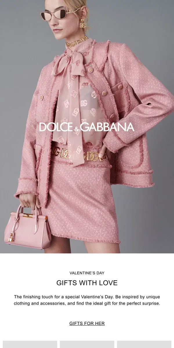 Email from Dolce & Gabbana. Valentine’s Day: last chance for a special surprise