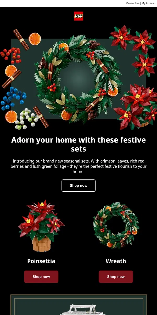 Email from Lego. Branch out with a new floral set, LEGO® Fan