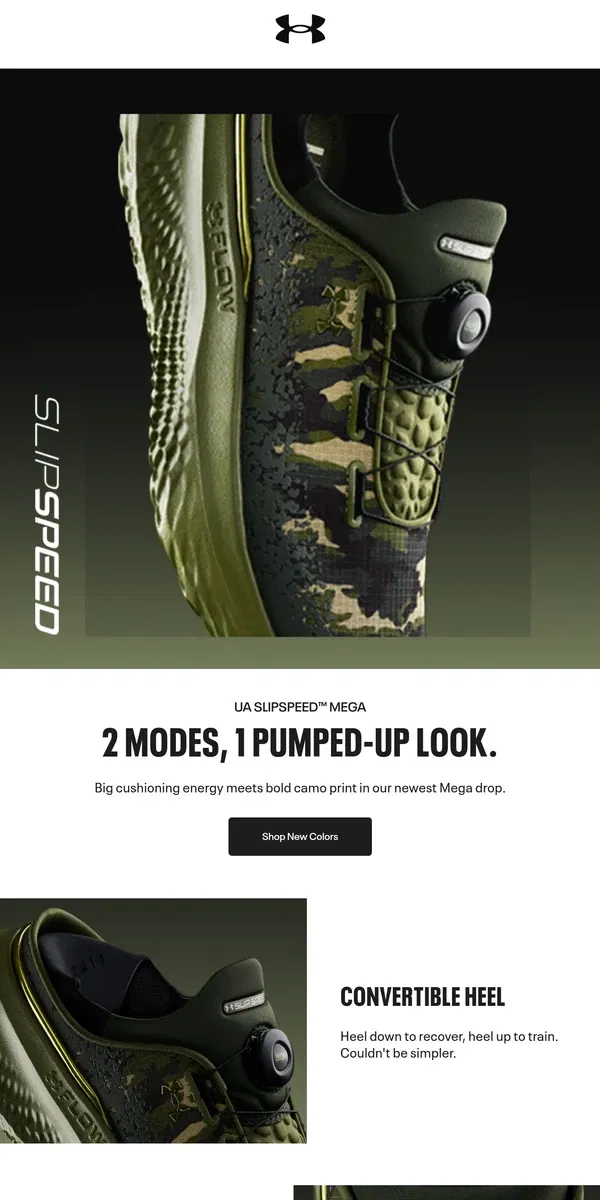 Email from Under Armour. New UA SlipSpeed™ Mega drop 🪂