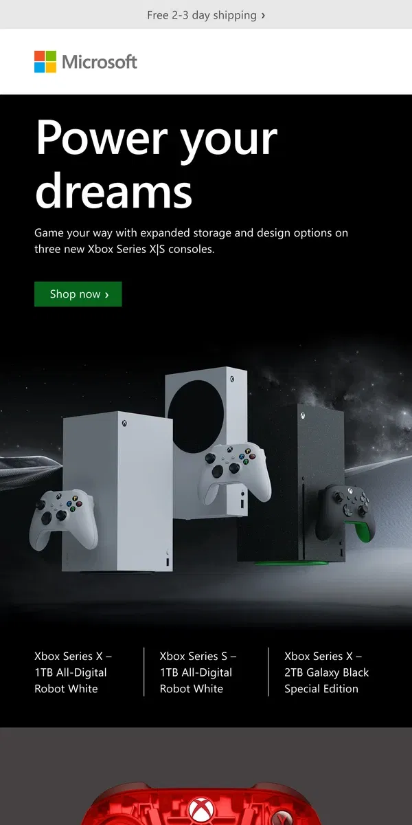 Email from Microsoft Store. Upgrade your gaming setup with a new Xbox console