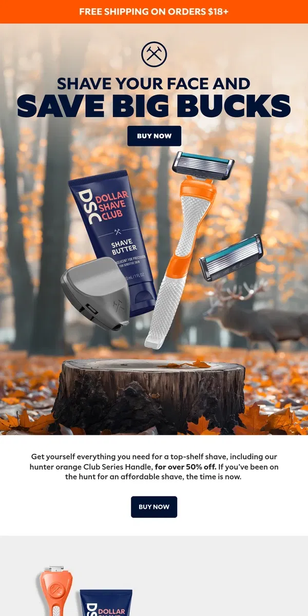 Email from Dollar Shave Club. Save over 50% off this Starter Set!