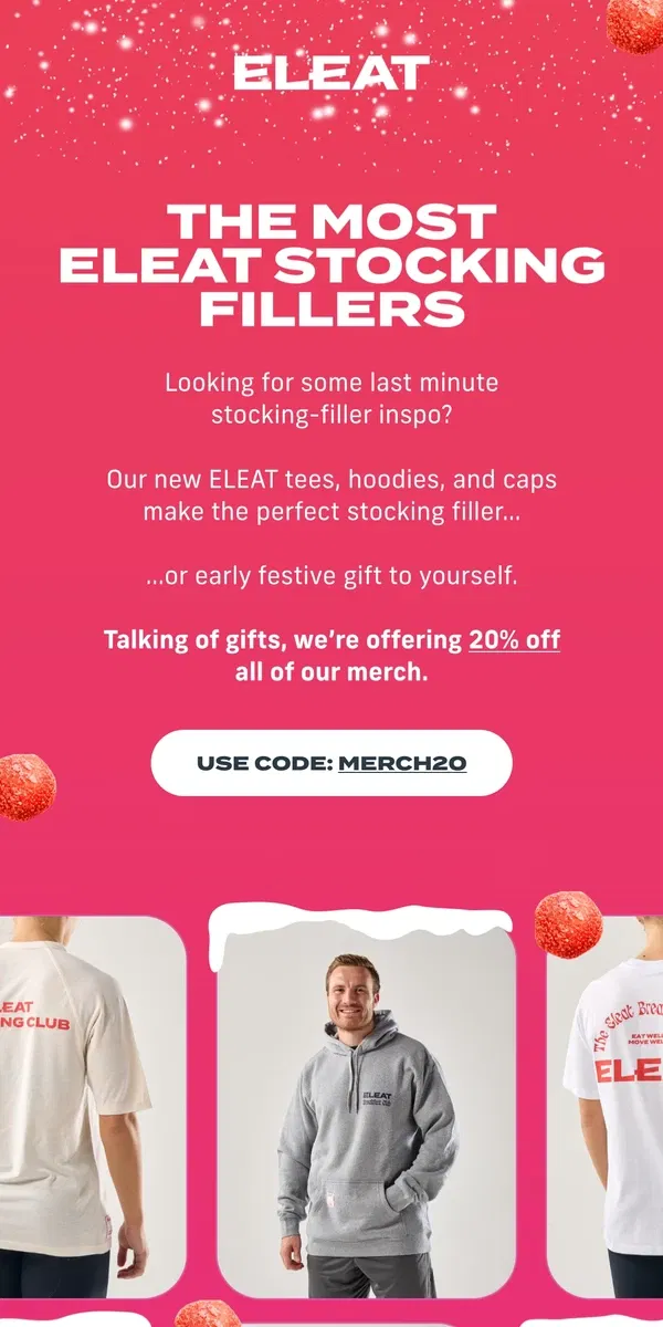 Email from ELEAT. Last minute stocking fillers?