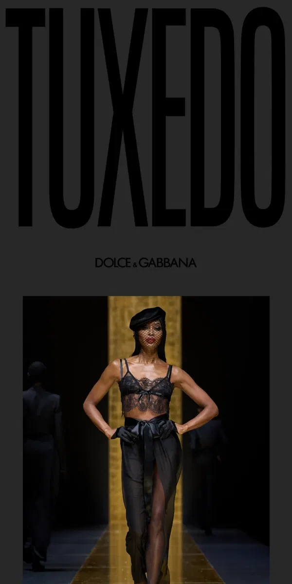 Email from Dolce & Gabbana. TUXEDO