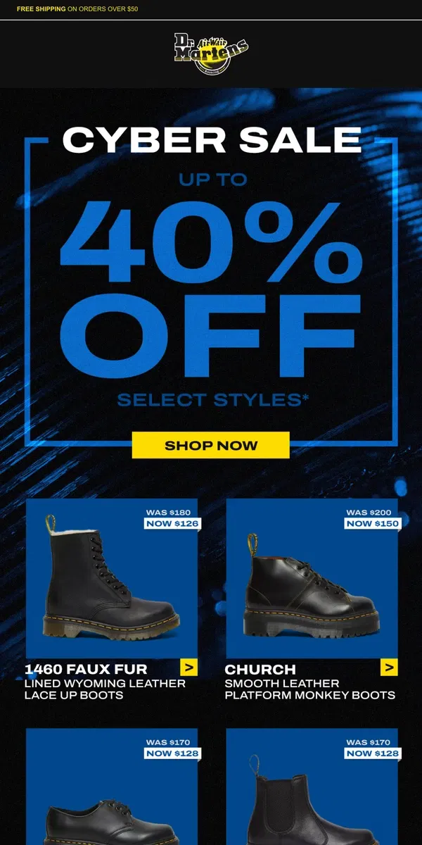 Email from Dr. Martens. The deals aren't over