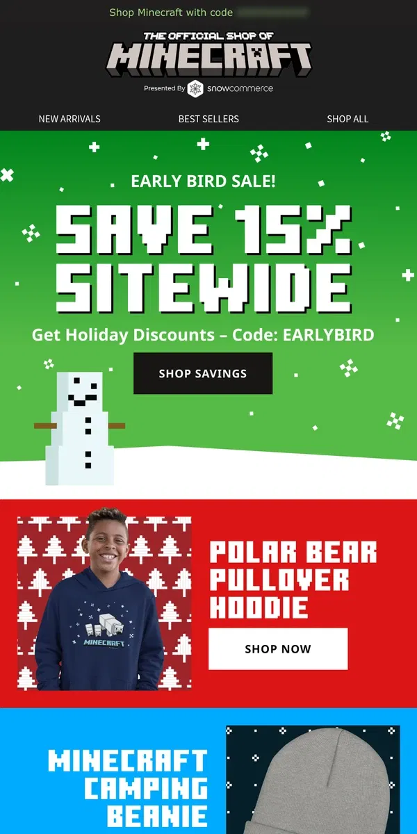 Email from Minecraft. 15% Off Sitewide Ends Soon! Shop Minecraft Faves Now!