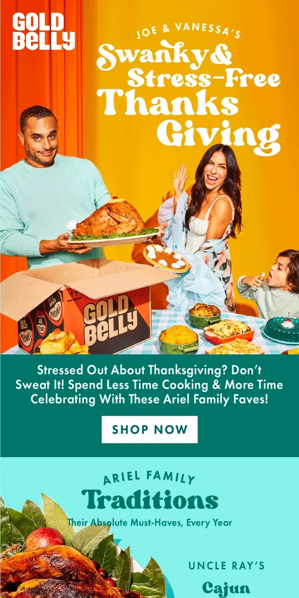 Email from Goldbelly. Our Top Thanksgiving Picks