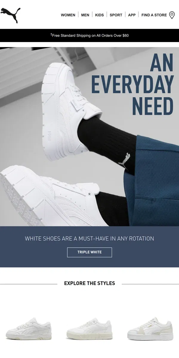 Email from Puma. Everyone Needs A Pair