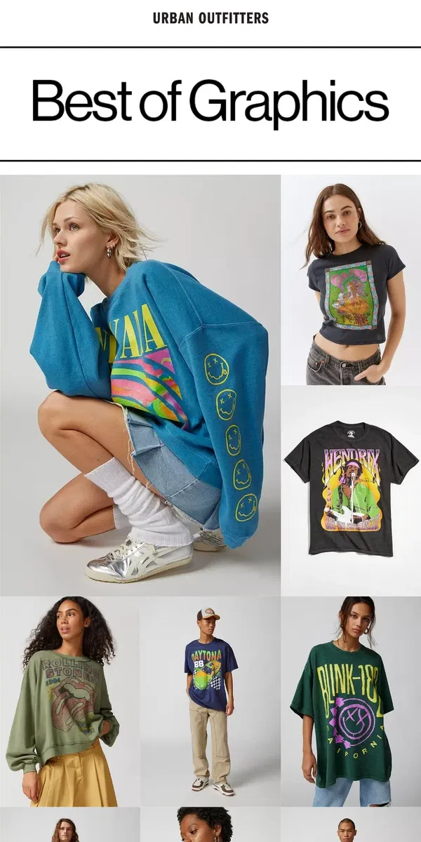 Email from Urban Outfitters. new graphics (with special prices, just for you) →