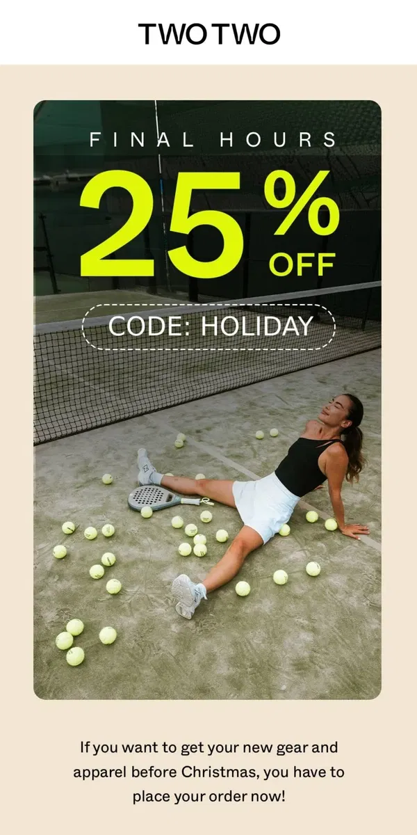 Email from TWOTWO. LAST CHANCE to grab your holiday gift❗