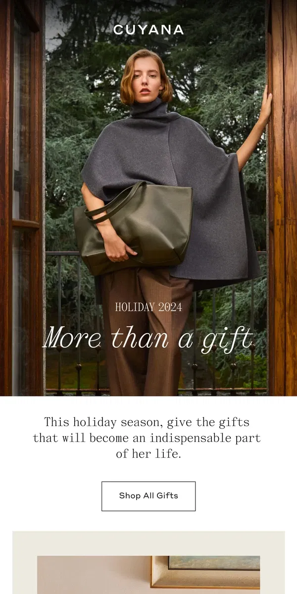 Email from Cuyana. Now Live: Holiday Gift Guide