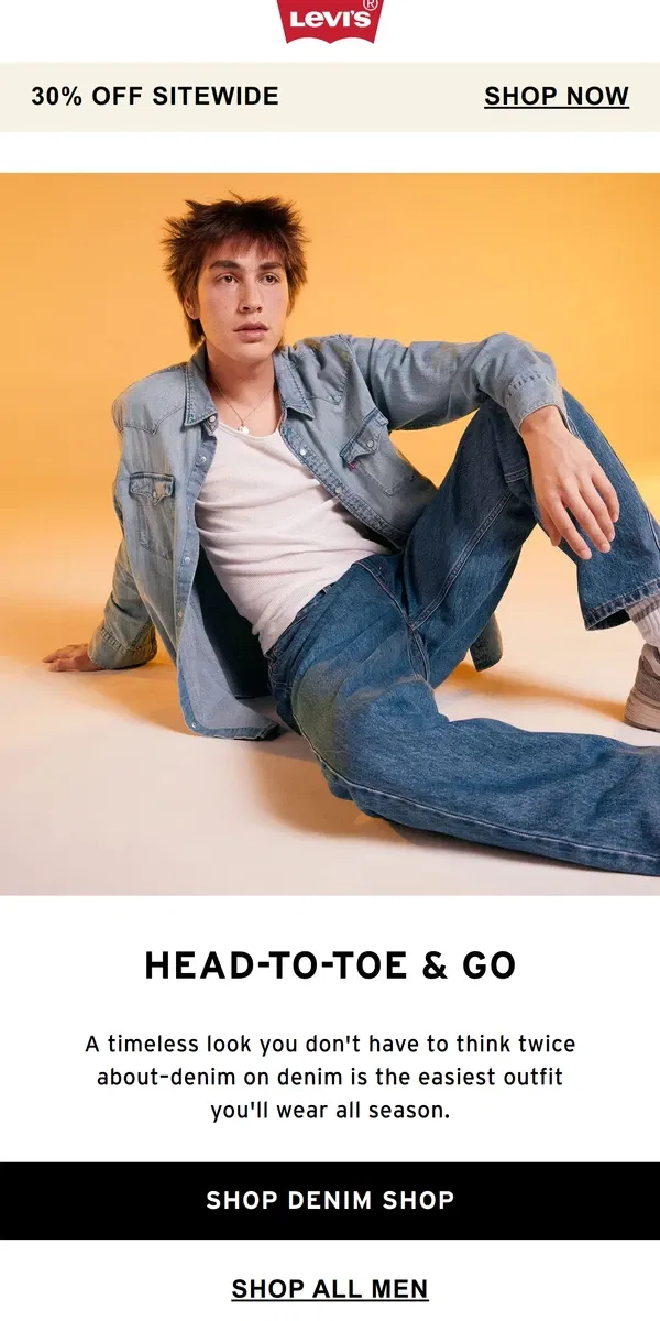 Email from Levi's. So easy