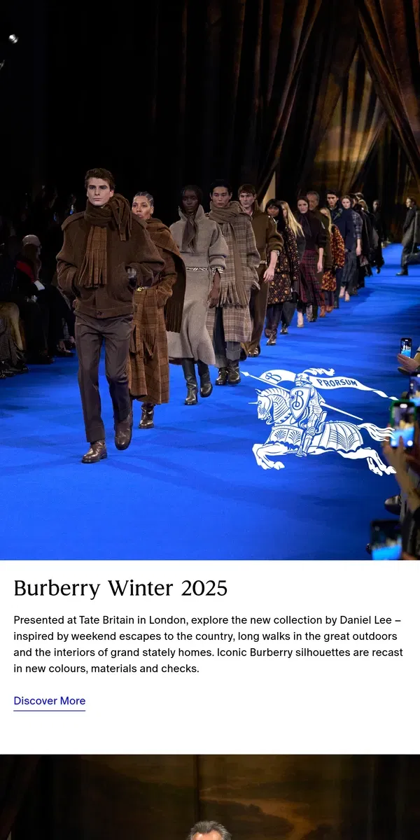 Email from Burberry. Burberry Winter 2025