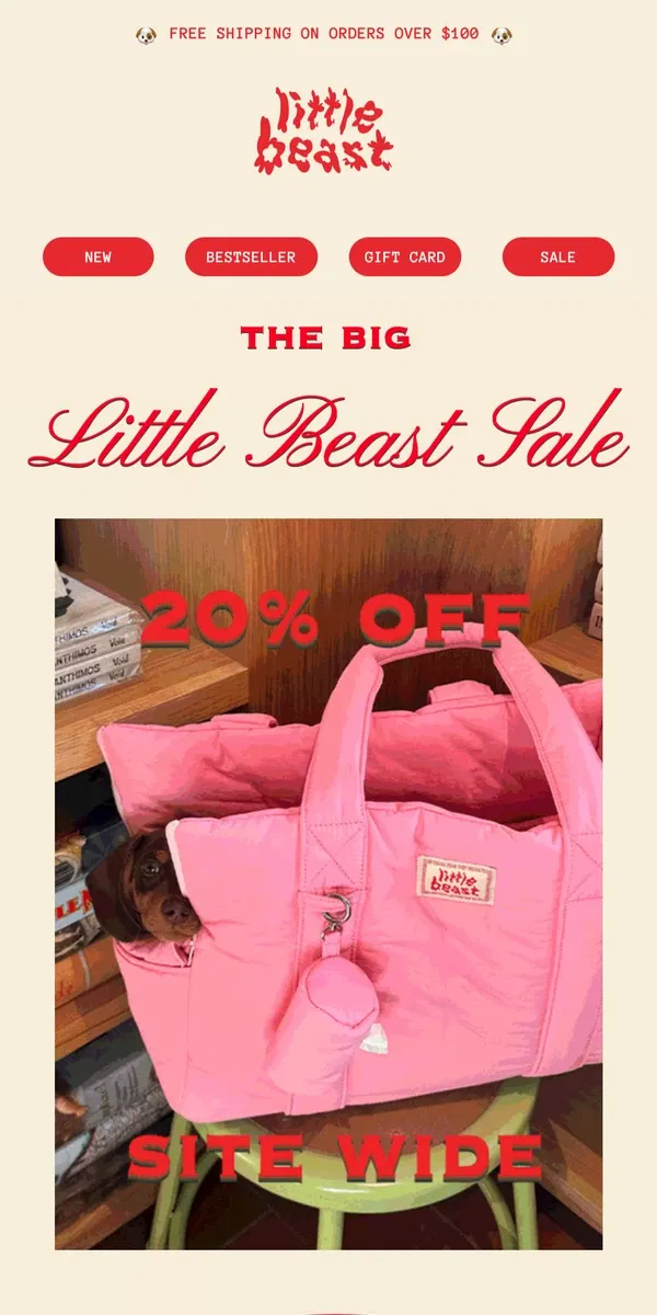 Email from Little Beast. THE BIG LITTLE BEAST SALE IS ON 🥳