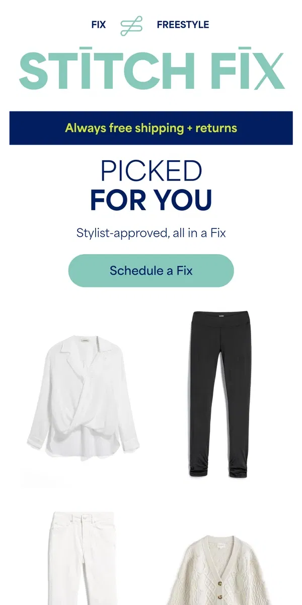 Email from Stitch Fix. Style inspo this way…