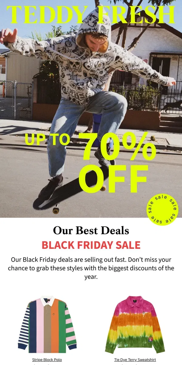 Email from Teddy Fresh. Our Best Deals! 🙃