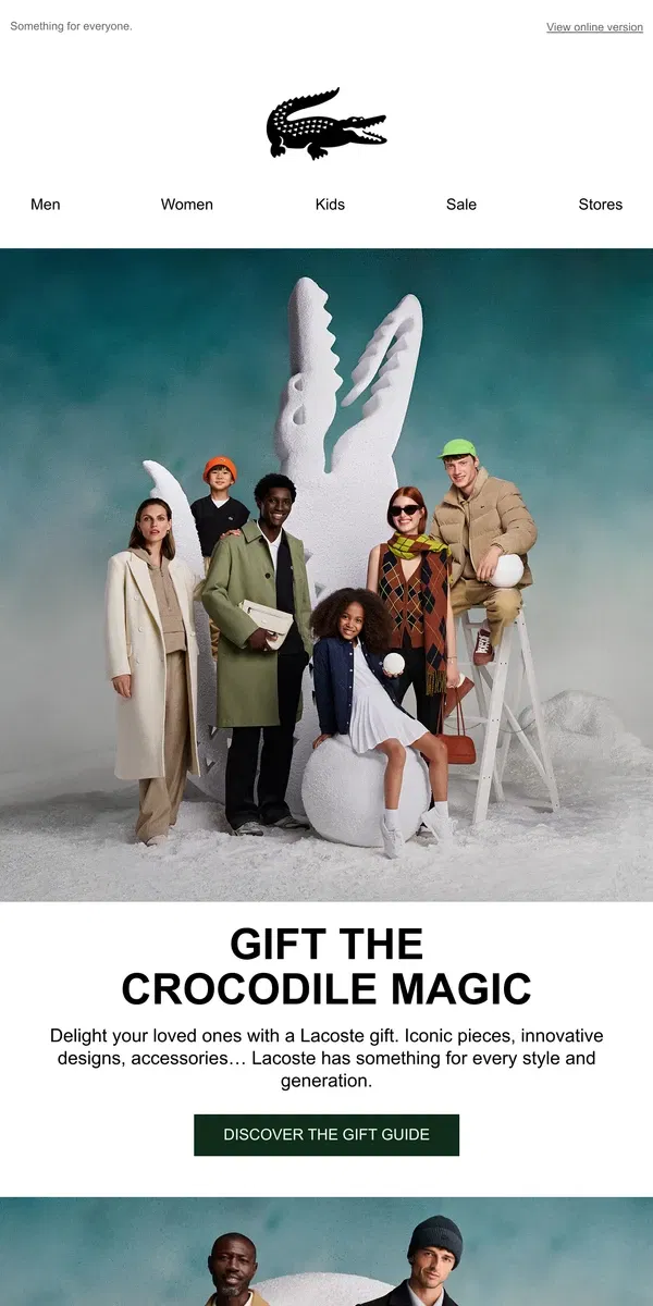 Email from Lacoste. Your Gift Guide Has Arrived