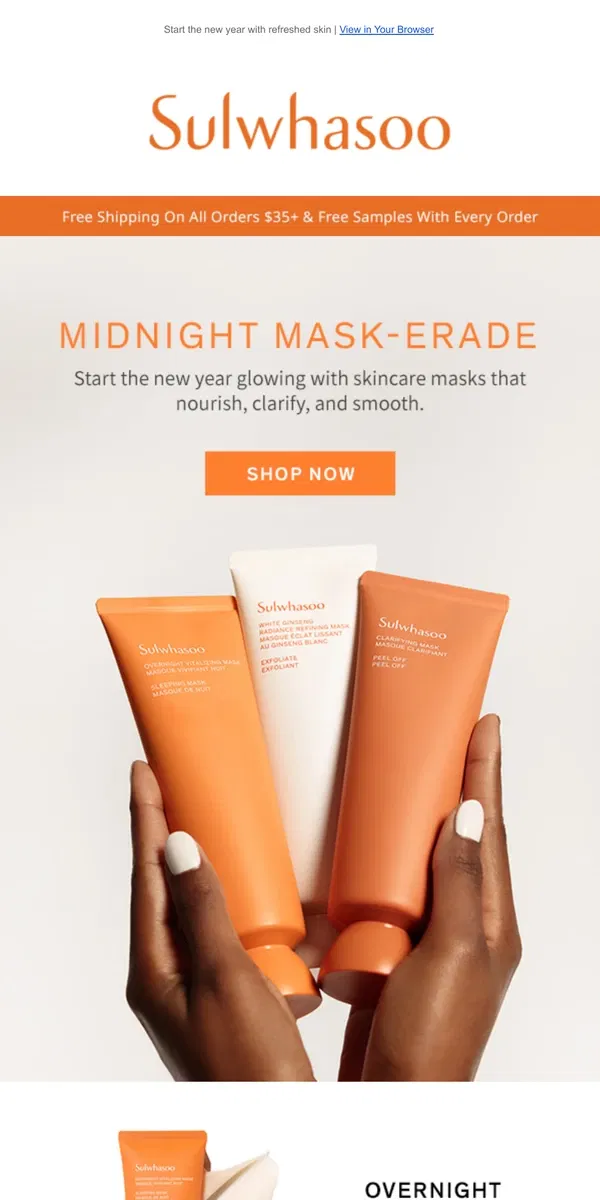 Email from Sulwhasoo. Indulge in Masks for Every Skin Concern