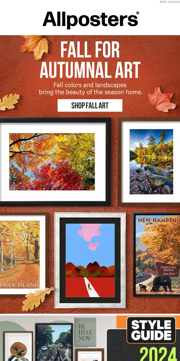 Email from AllPosters. Picture It: Cozy Vibes for Fall