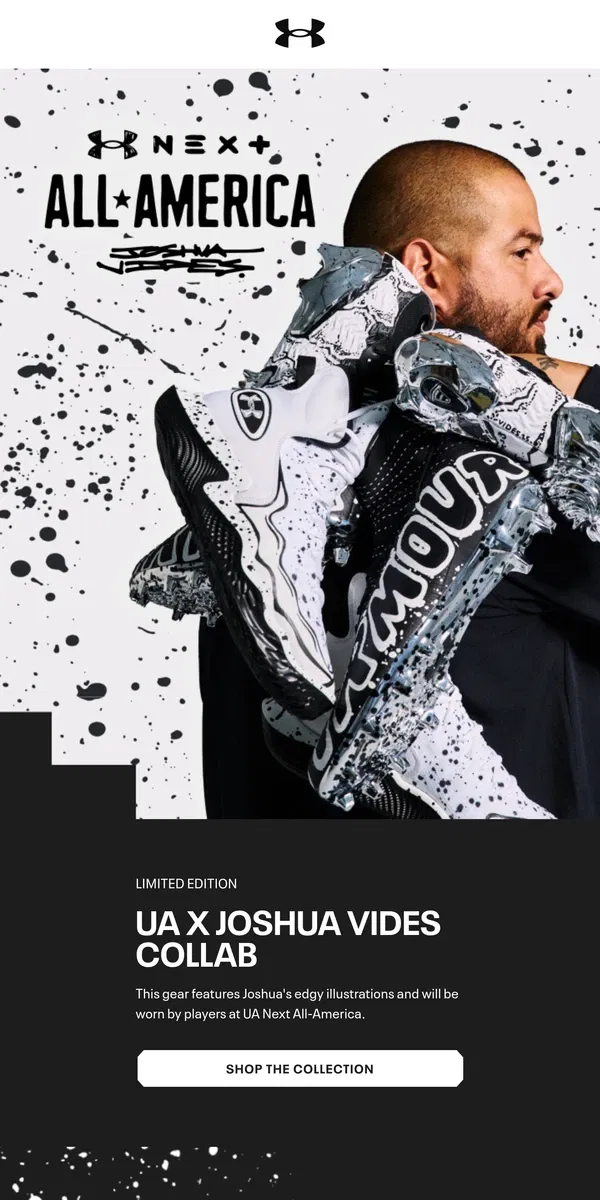 Email from Under Armour. UA x Joshua Vides collab