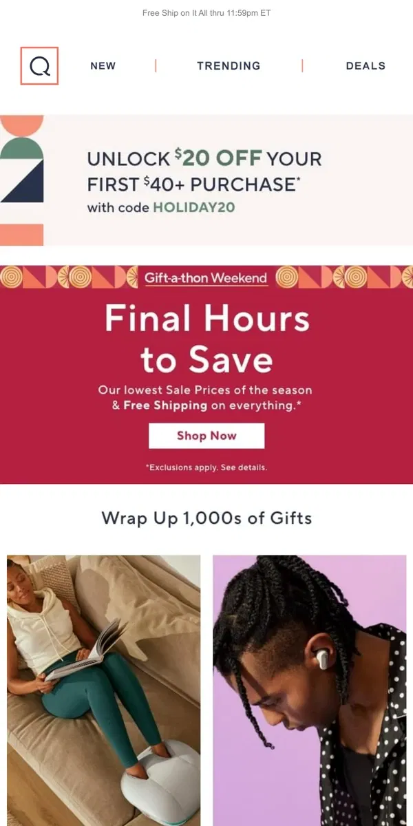 Email from QVC. Save ASAP! Just a Few Hours Left