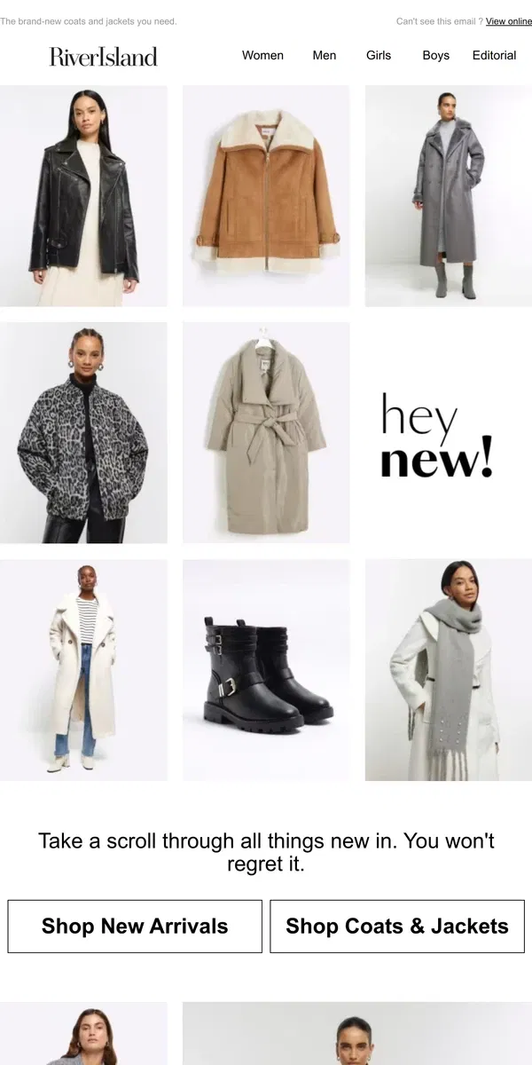 Email from River Island. All eyes on new 👀