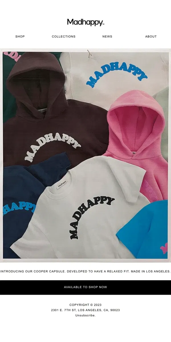 Email from Madhappy. Cooper Capsule