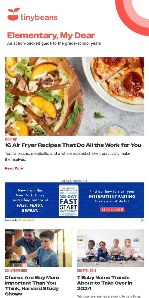 Email from Tinybeans. 16 Air Fryer Recipes That Do the Work for You