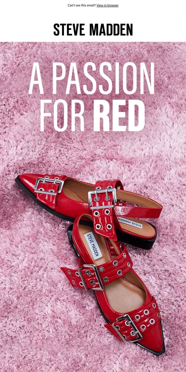 Email from Steve Madden. The Color Of Romance